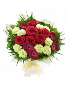 Heavenly Red Rose Hand tied